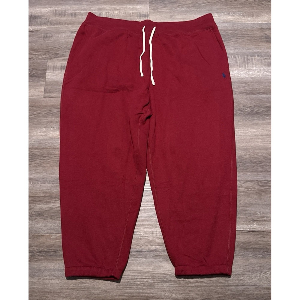 NEW Polo Ralph Lauren Men's Size 3XB Red Fleece Jogger Pants 3XL Big